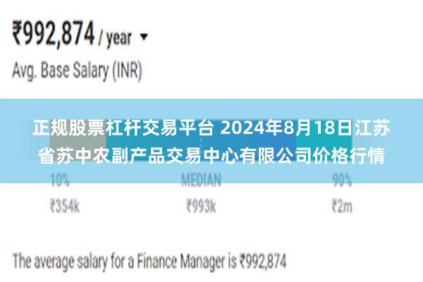 正规股票杠杆交易平台 2024年8月18日江苏省苏中农副产品交易中心有限公司价格行情