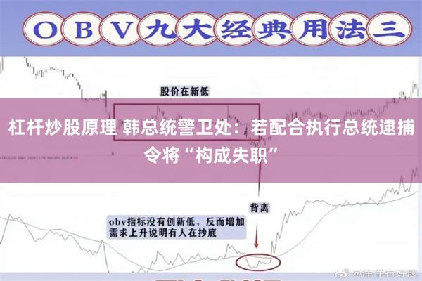 杠杆炒股原理 韩总统警卫处：若配合执行总统逮捕令将“构成失职”