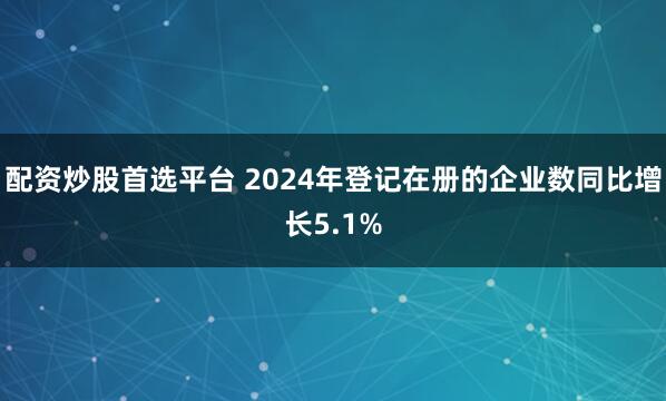 配资炒股首选平台 2024年登记在册的企业数同比增长5.1%